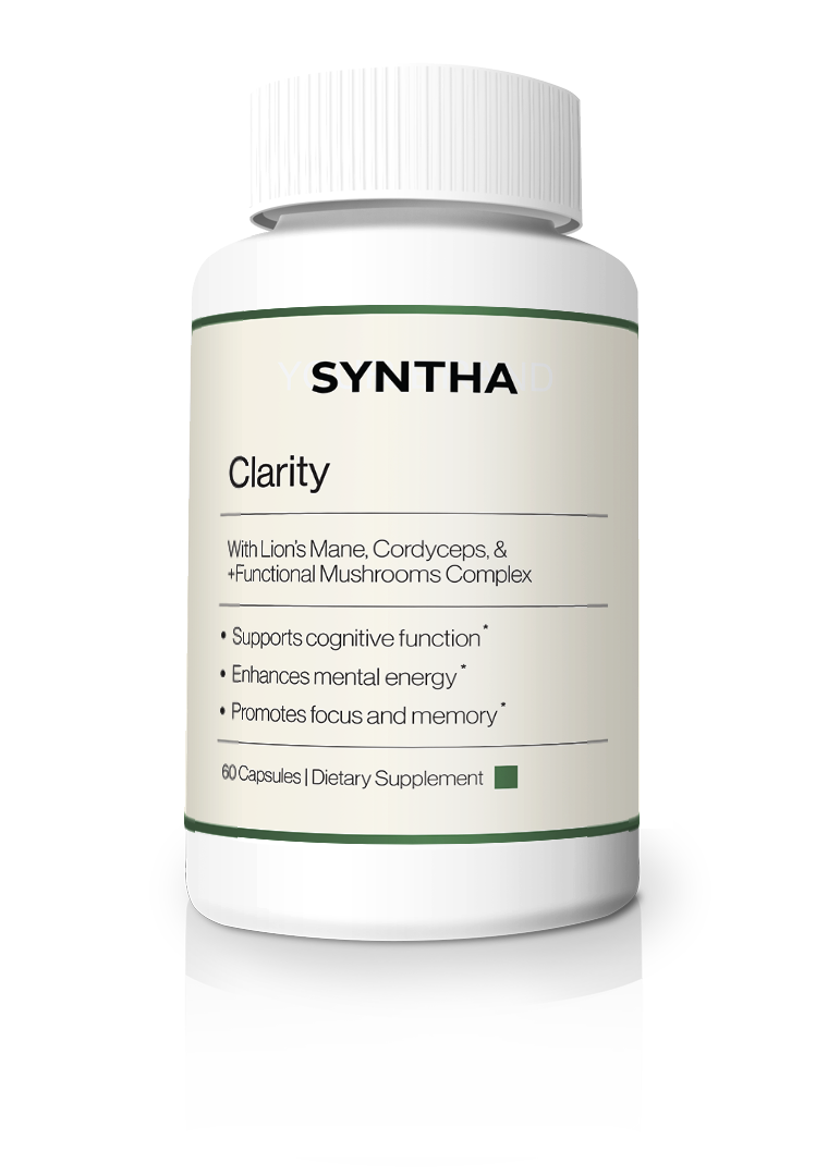 SYNTHA Clarity dietary supplement container.